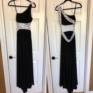 Black and Jeweled Formal Gown